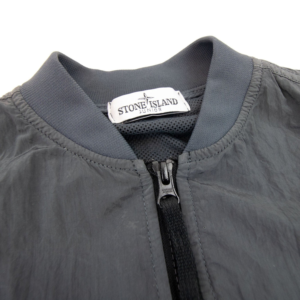 Stone Island Junior Nylon Bomer Jacket Dark Grey V0065