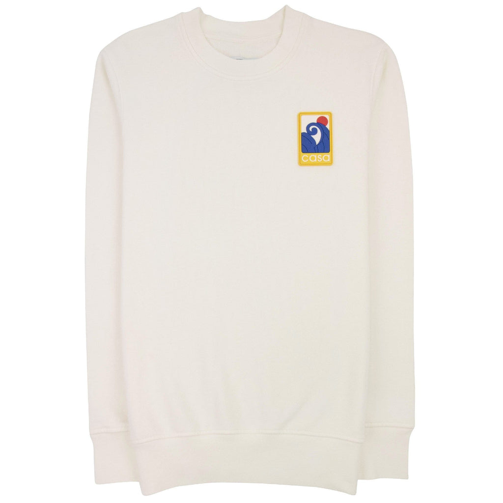 Casablanca Wave Patch Sweatshirt Off White