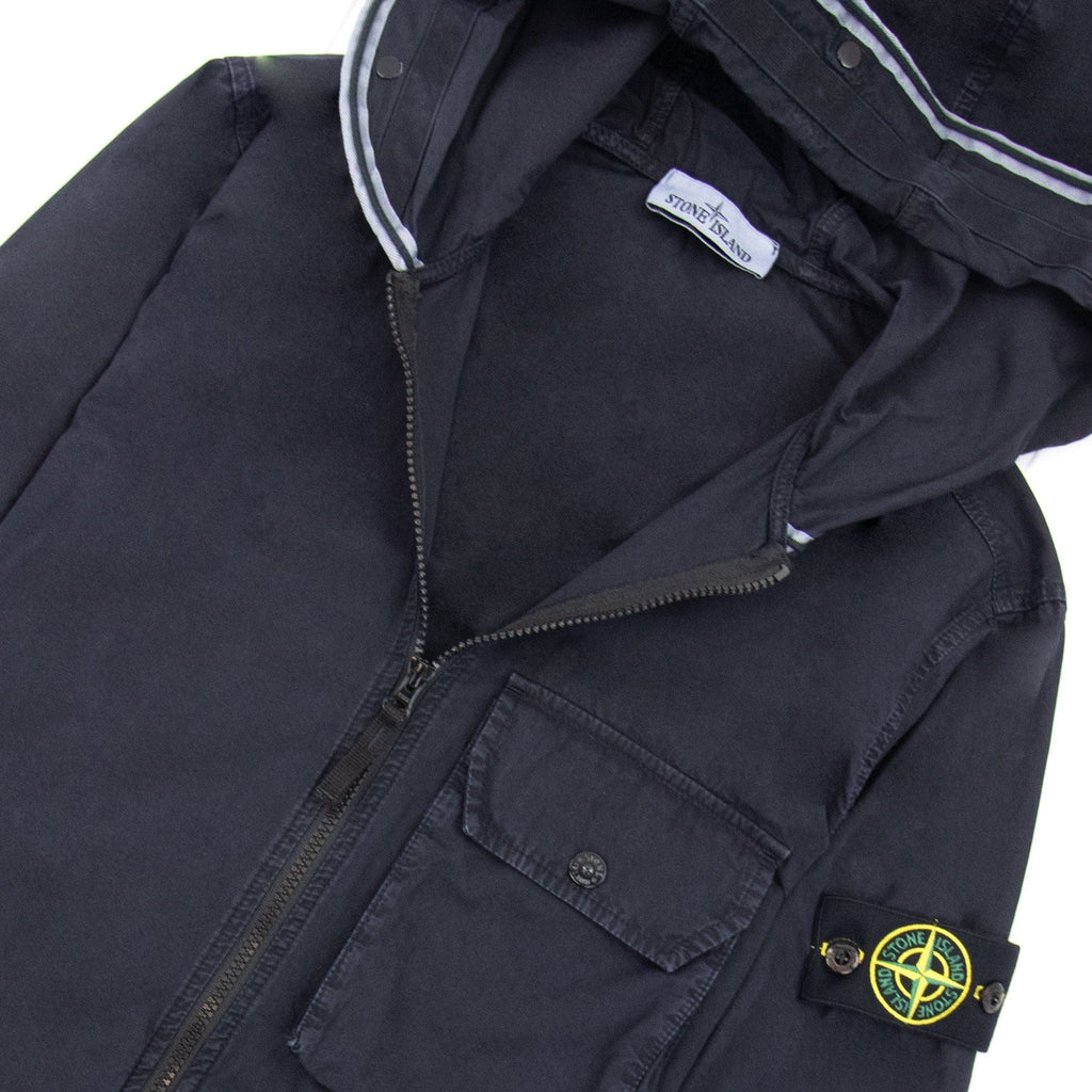 Stone Island 114wn Brushed Cotton Canvas Old Effect Navy V0120
