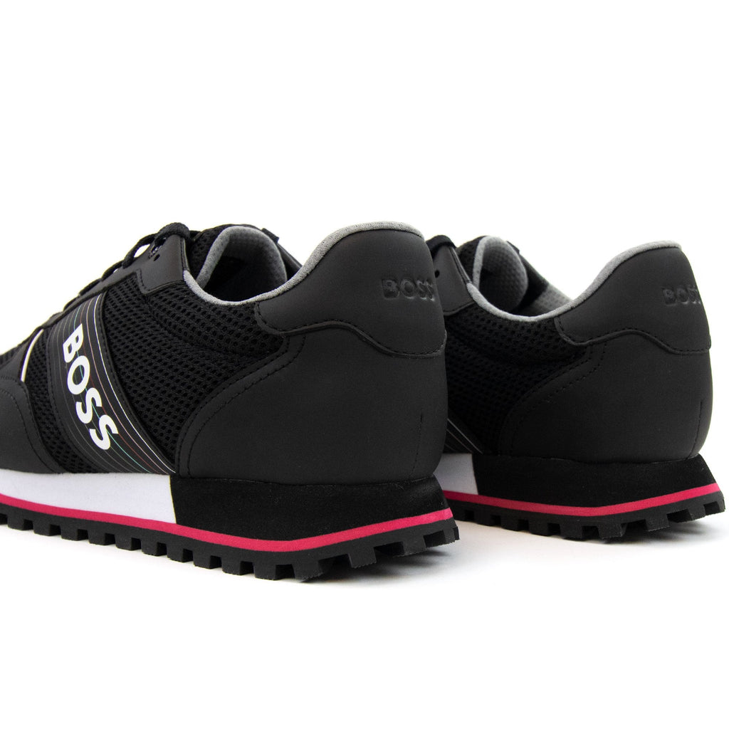 Hugo Boss Parkour Seasonal Logo Stripe Trainers Charcoal 016