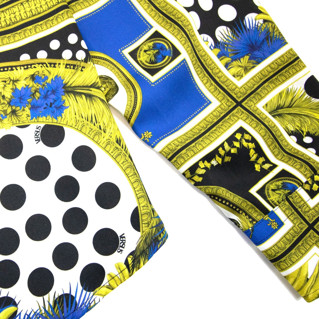 Versace Versus All Over Branded Print Shirt Gold