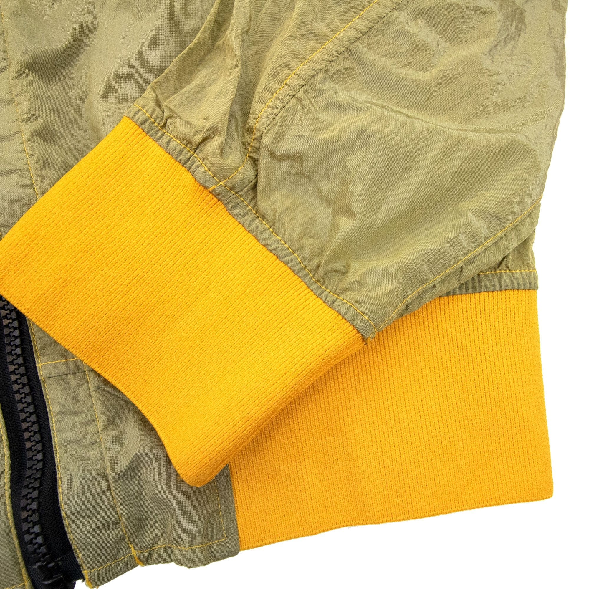 Stone Island Nylon Zip Up Jacket Neon Yellow V0030