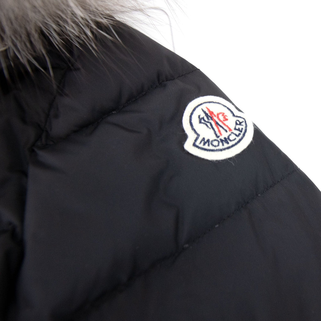 Moncler Abelle Long Parka Coat in Black
