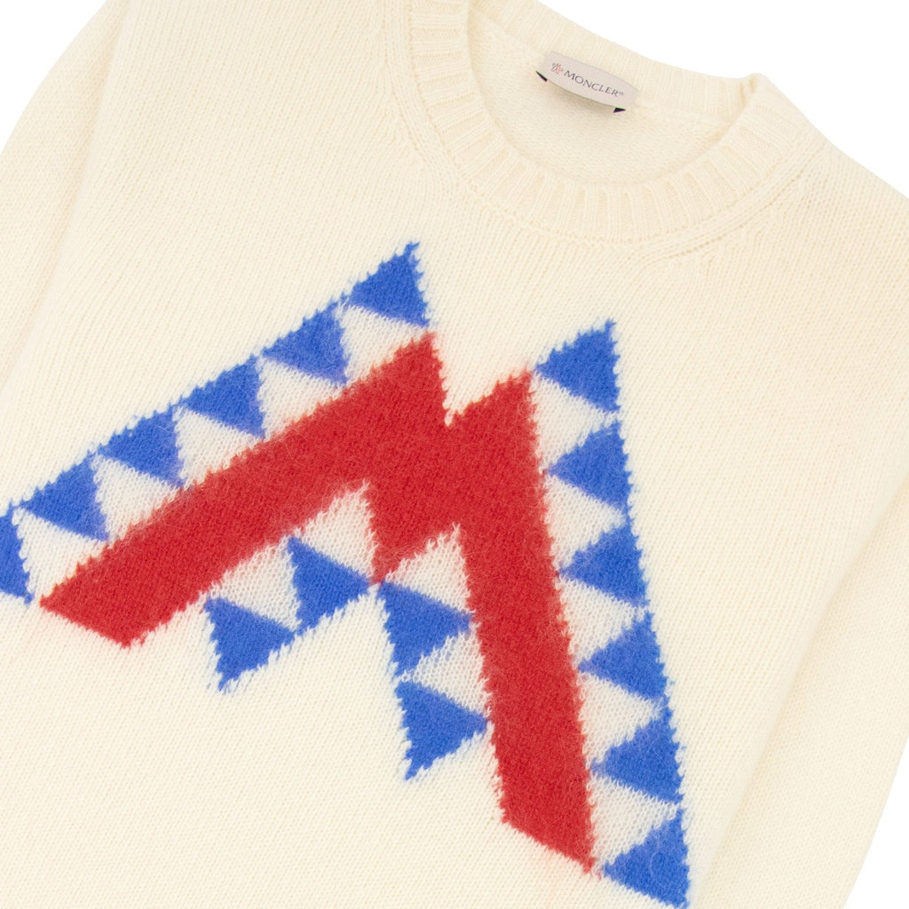 Moncler Graphic Wool Mohair Jumper Off White 034
