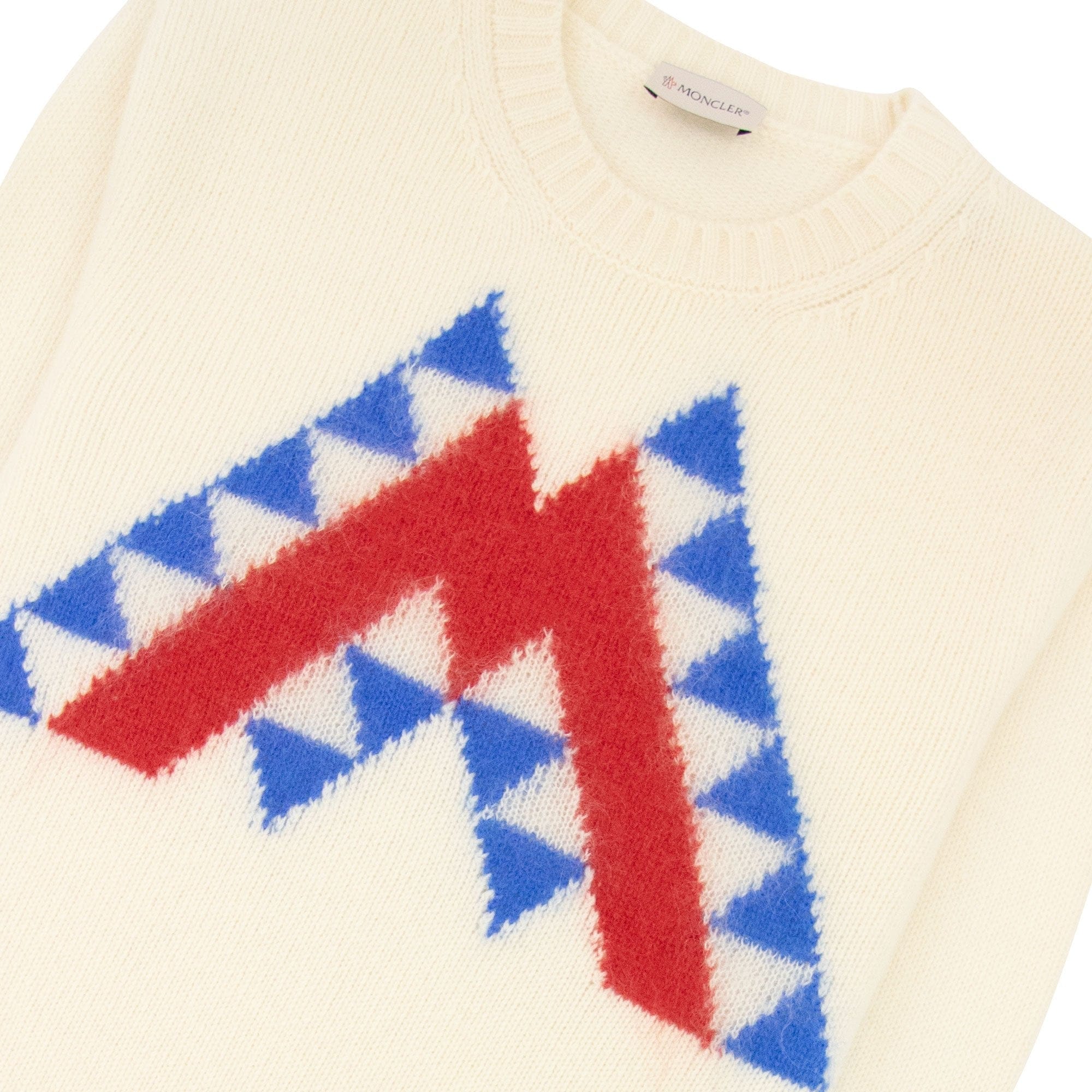 Moncler Graphic Wool Mohair Jumper Off White 034