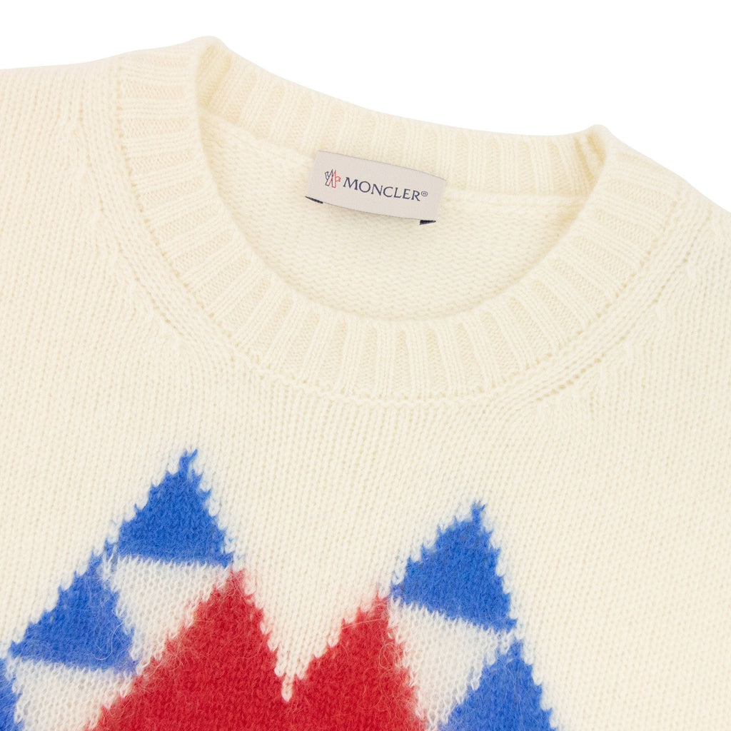 Moncler Graphic Wool Mohair Jumper Off White 034