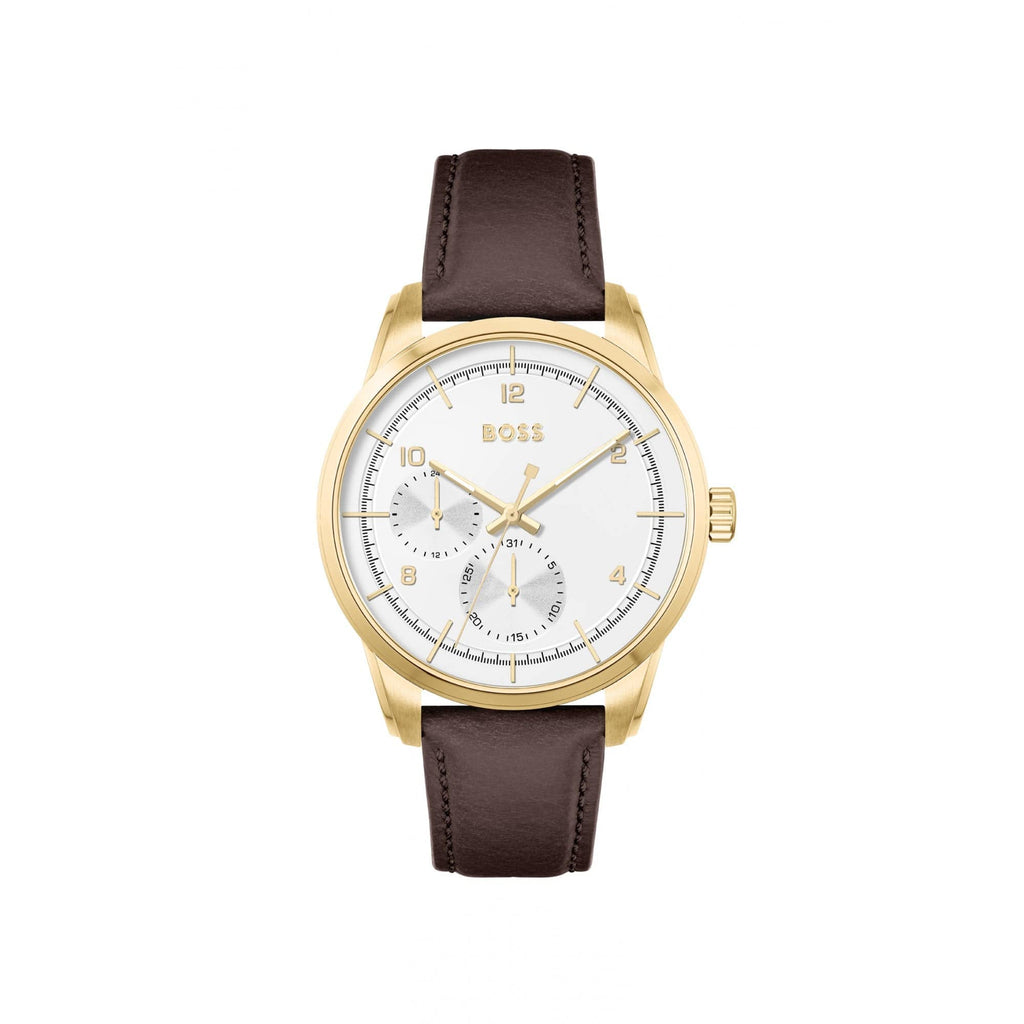 Hugo Boss Sophio Leather Strap Watch Brown
