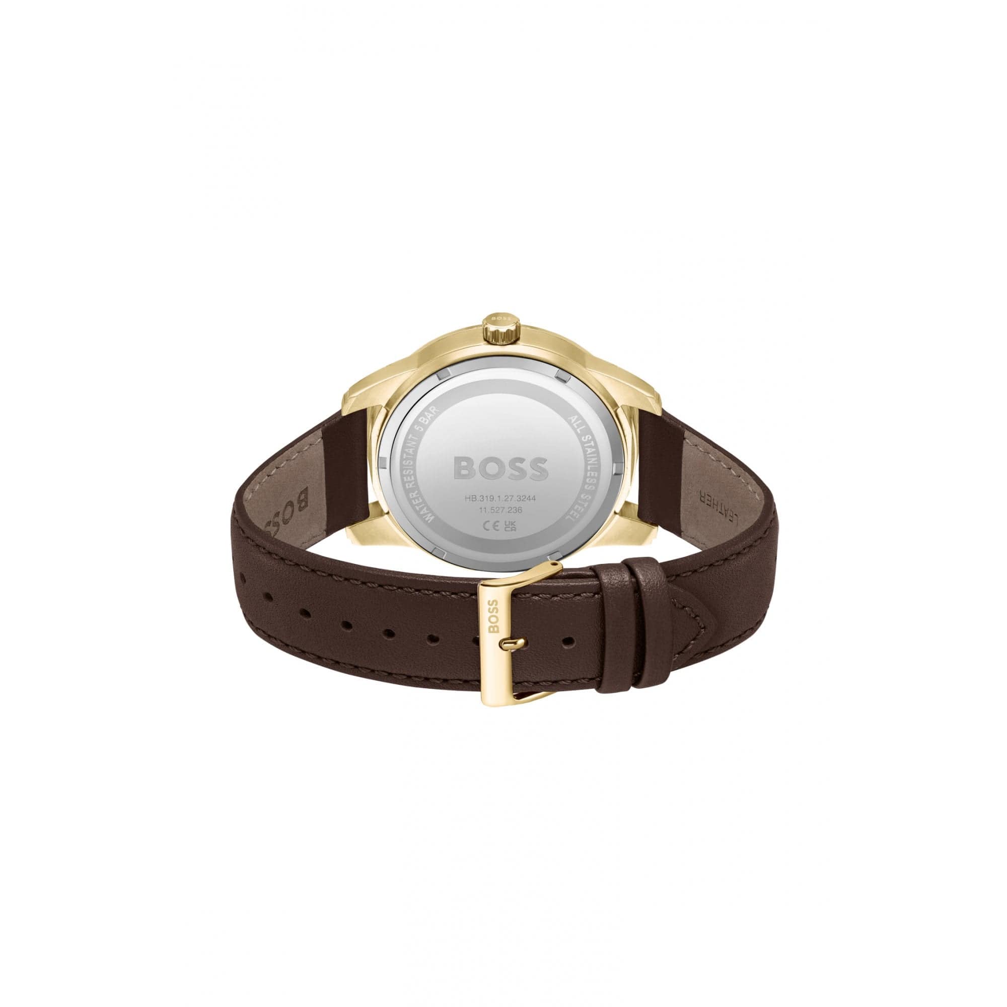 Hugo Boss Sophio Leather Strap Watch Brown