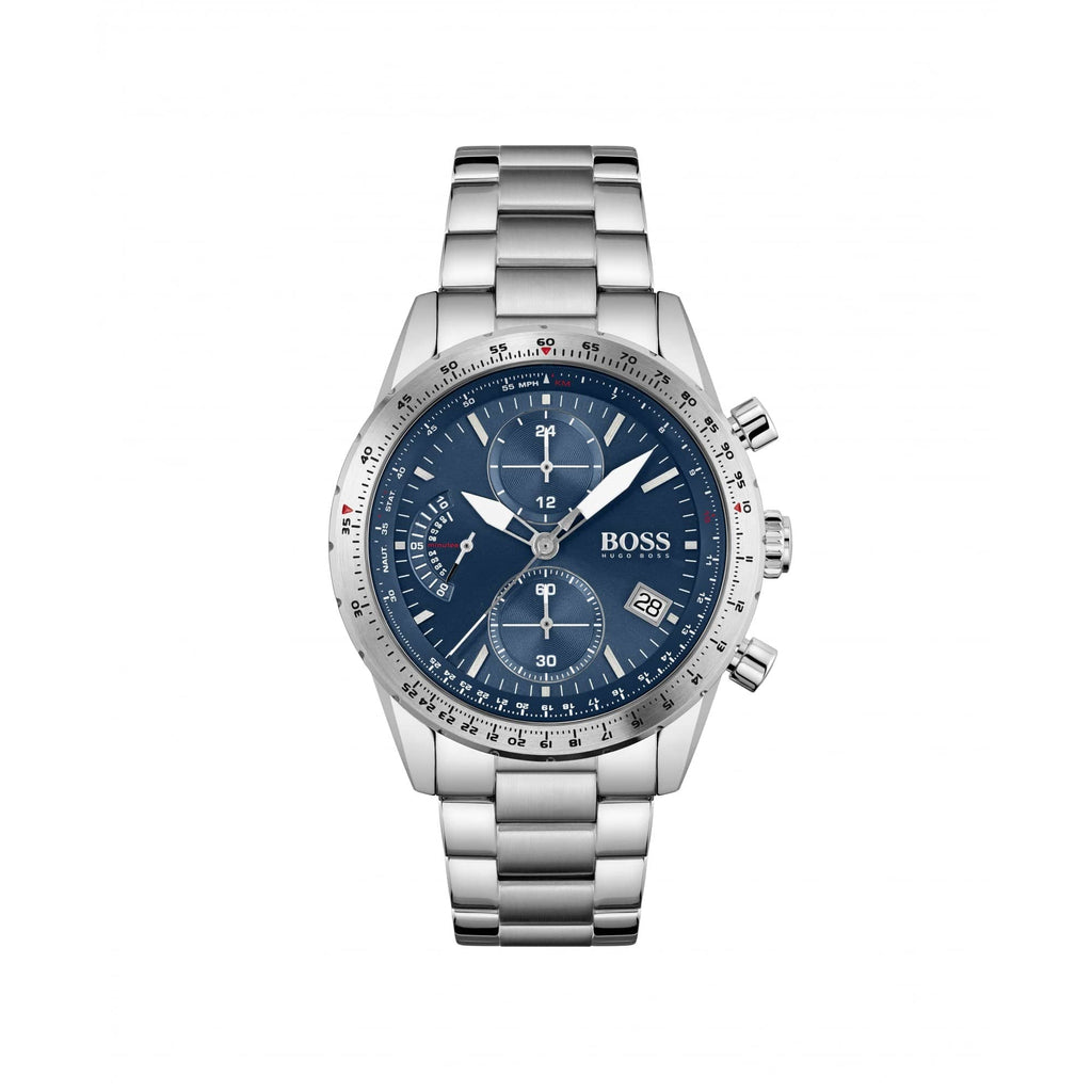 Hugo Boss Pilot Edition Chrono Watch Stainless Steel