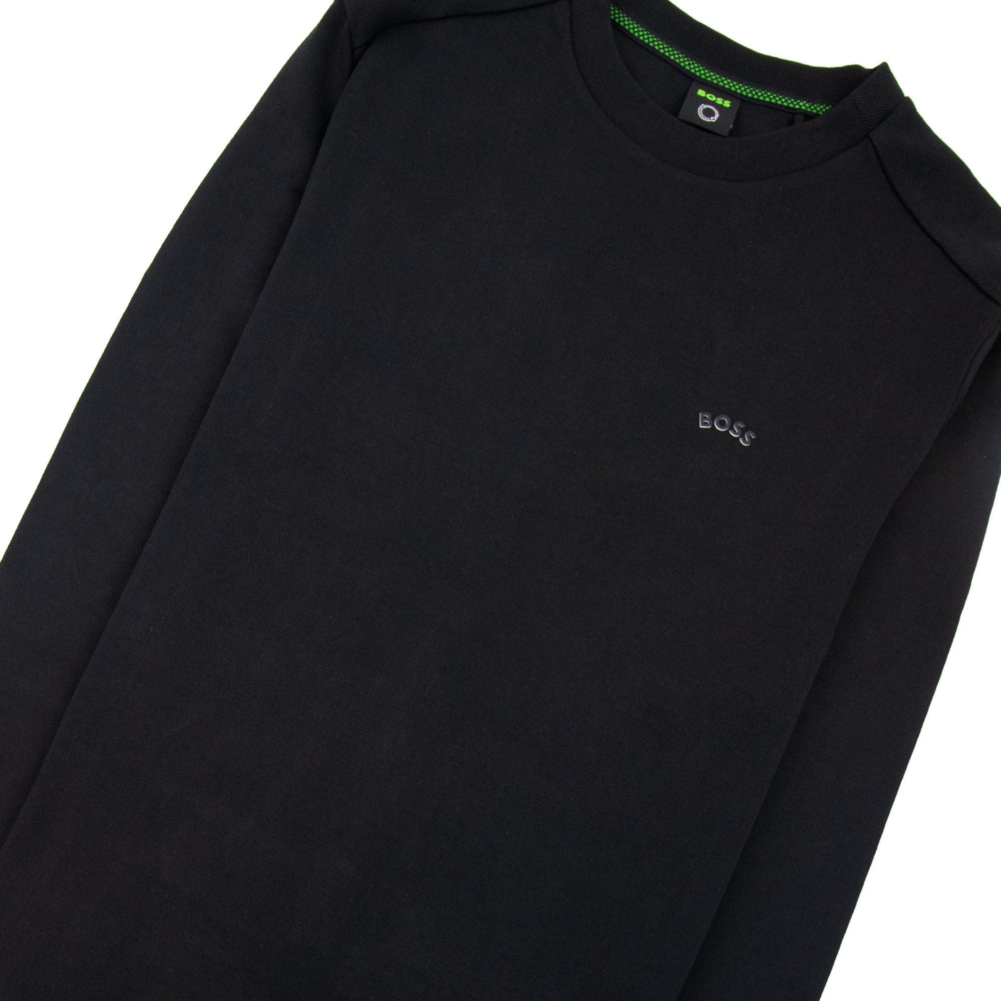Hugo Boss Salbo Curved Logo Sweatshirt Black 001