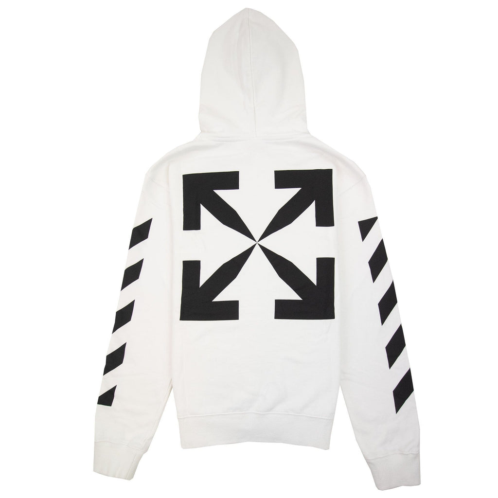 Off White Diagonal Arrow Slim Hoodie White