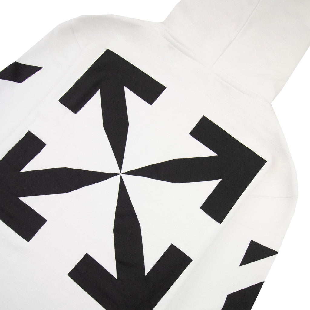 Off White Diagonal Arrow Slim Hoodie White