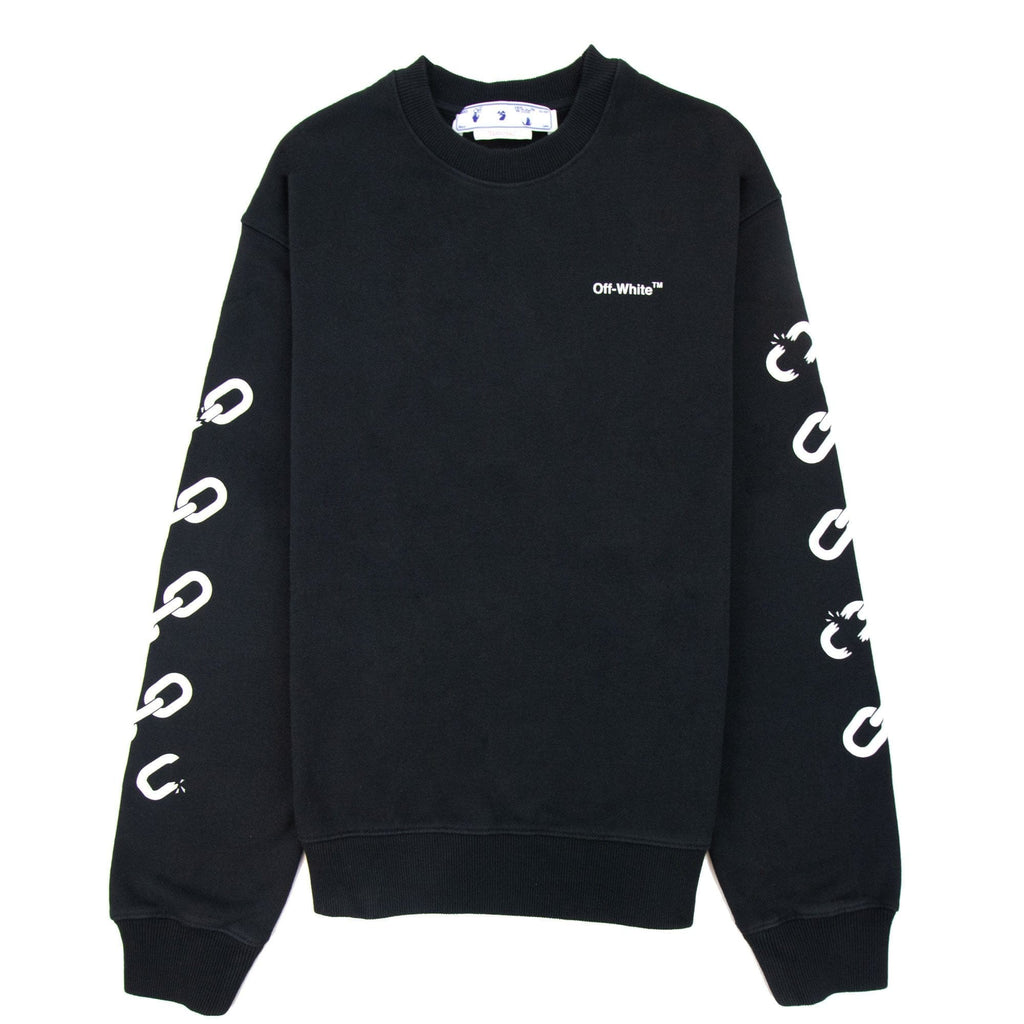 Off White Chain Arrow Slim Crewneck Black