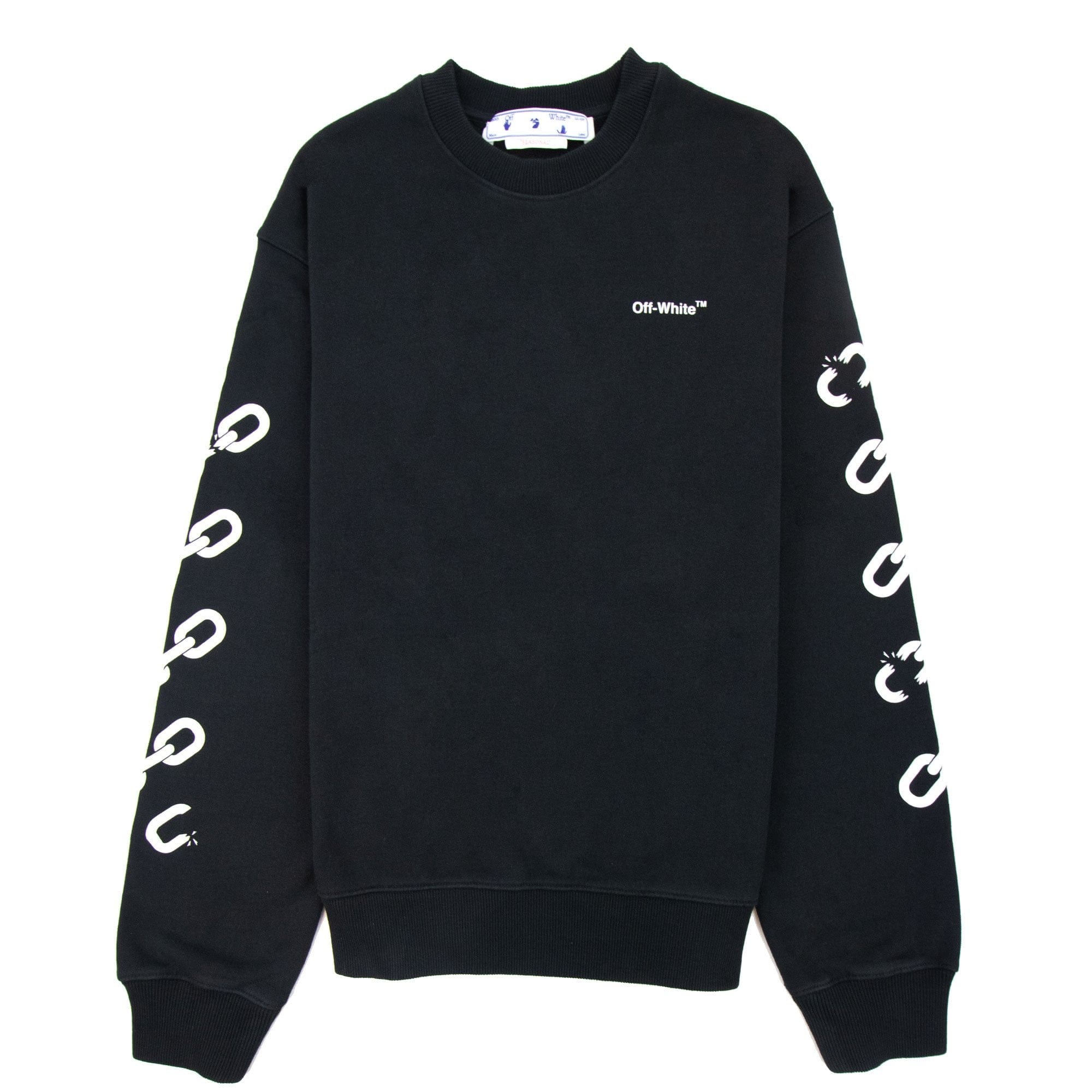 Off White Chain Arrow Slim Crewneck Black