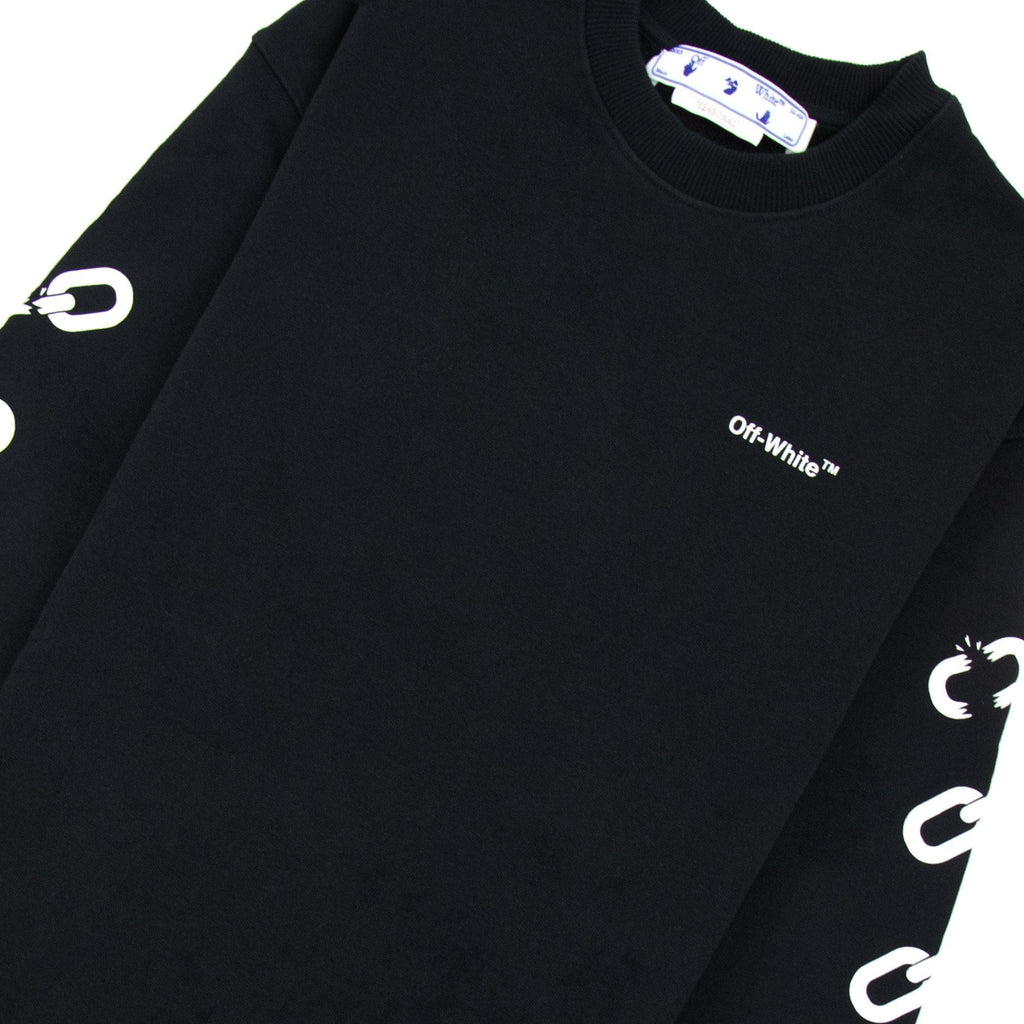 Off White Chain Arrow Slim Crewneck Black
