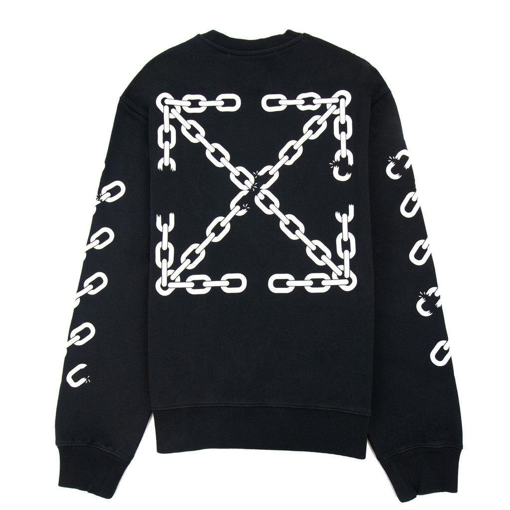 Off White Chain Arrow Slim Crewneck Black