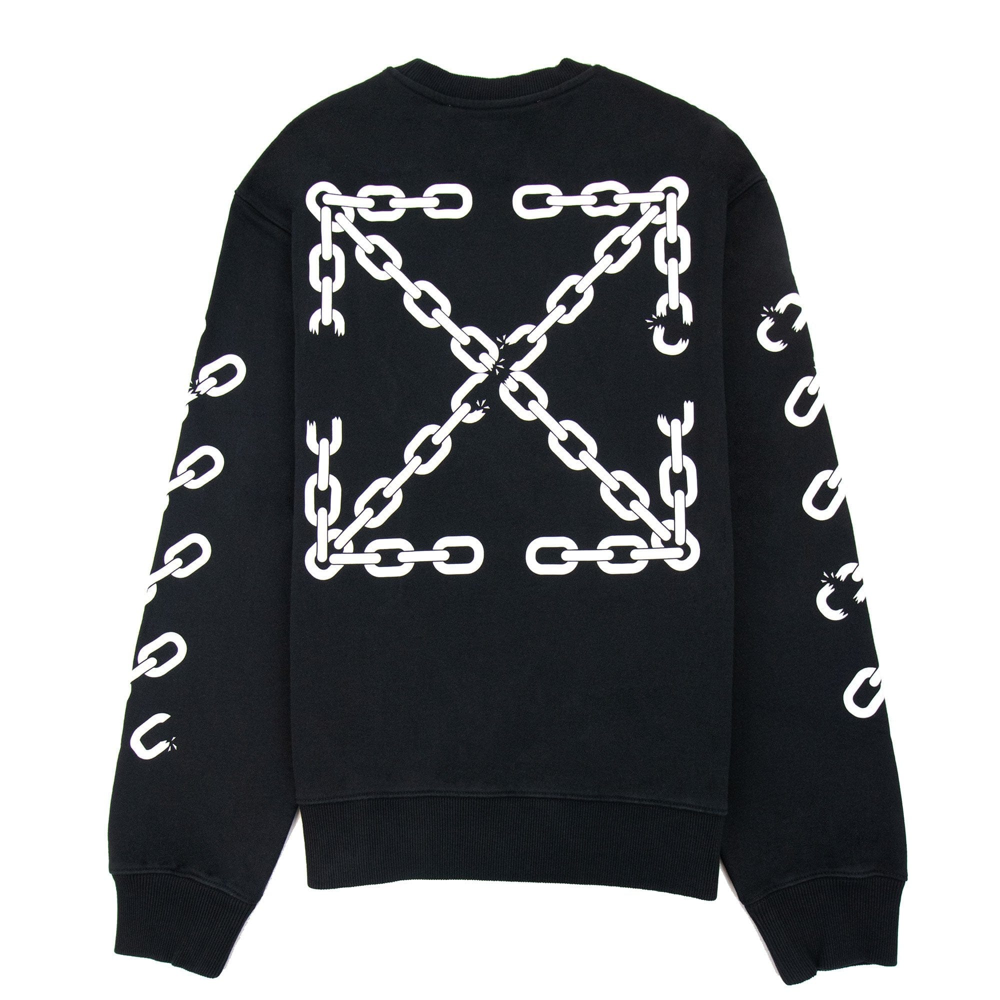 Off White Chain Arrow Slim Crewneck Black