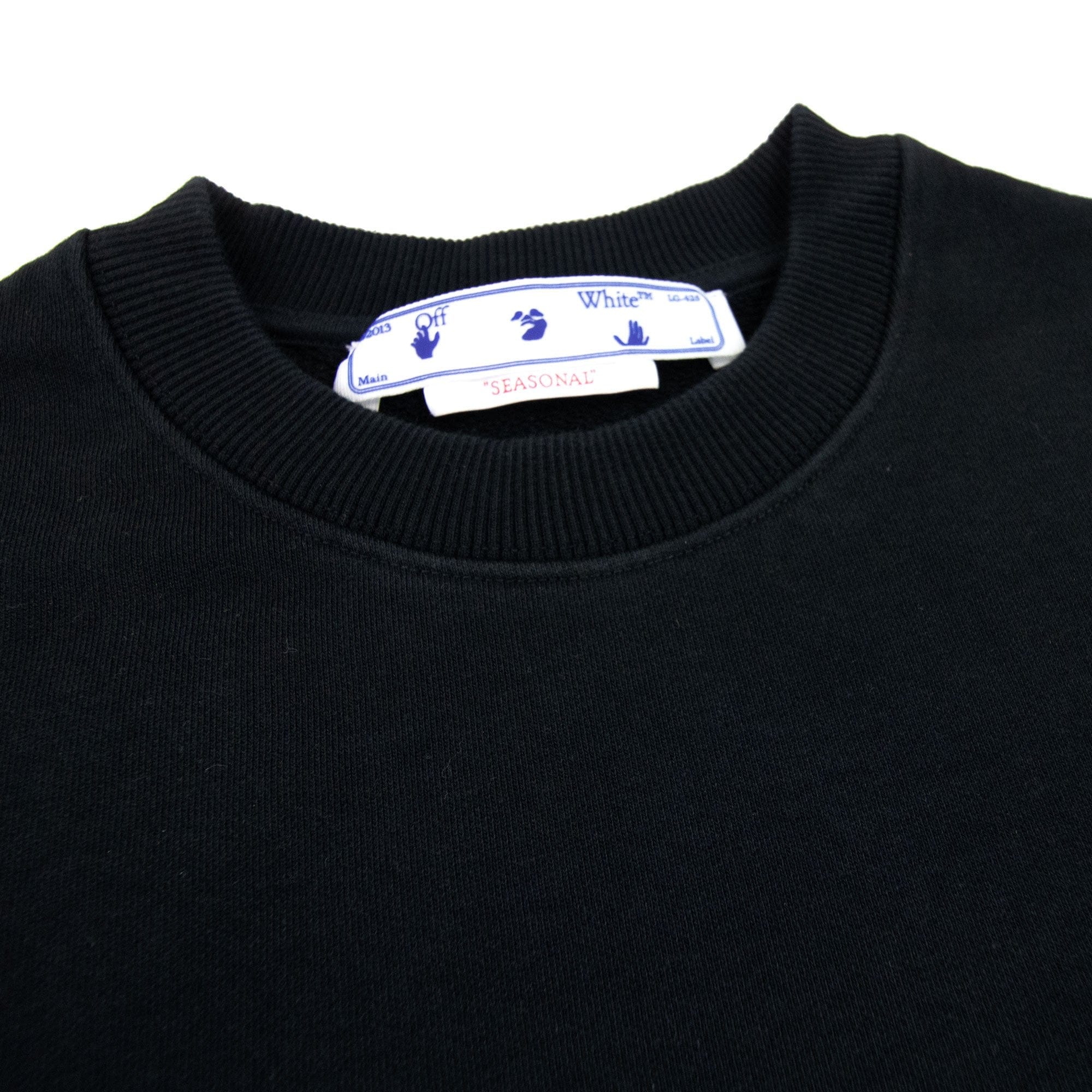 Off White Chain Arrow Slim Crewneck Black