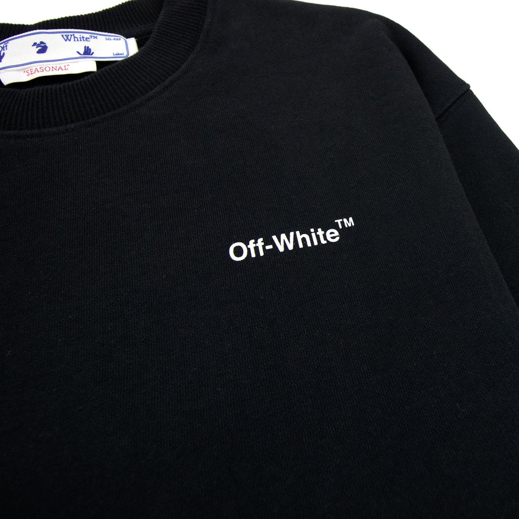 Off White Chain Arrow Slim Crewneck Black