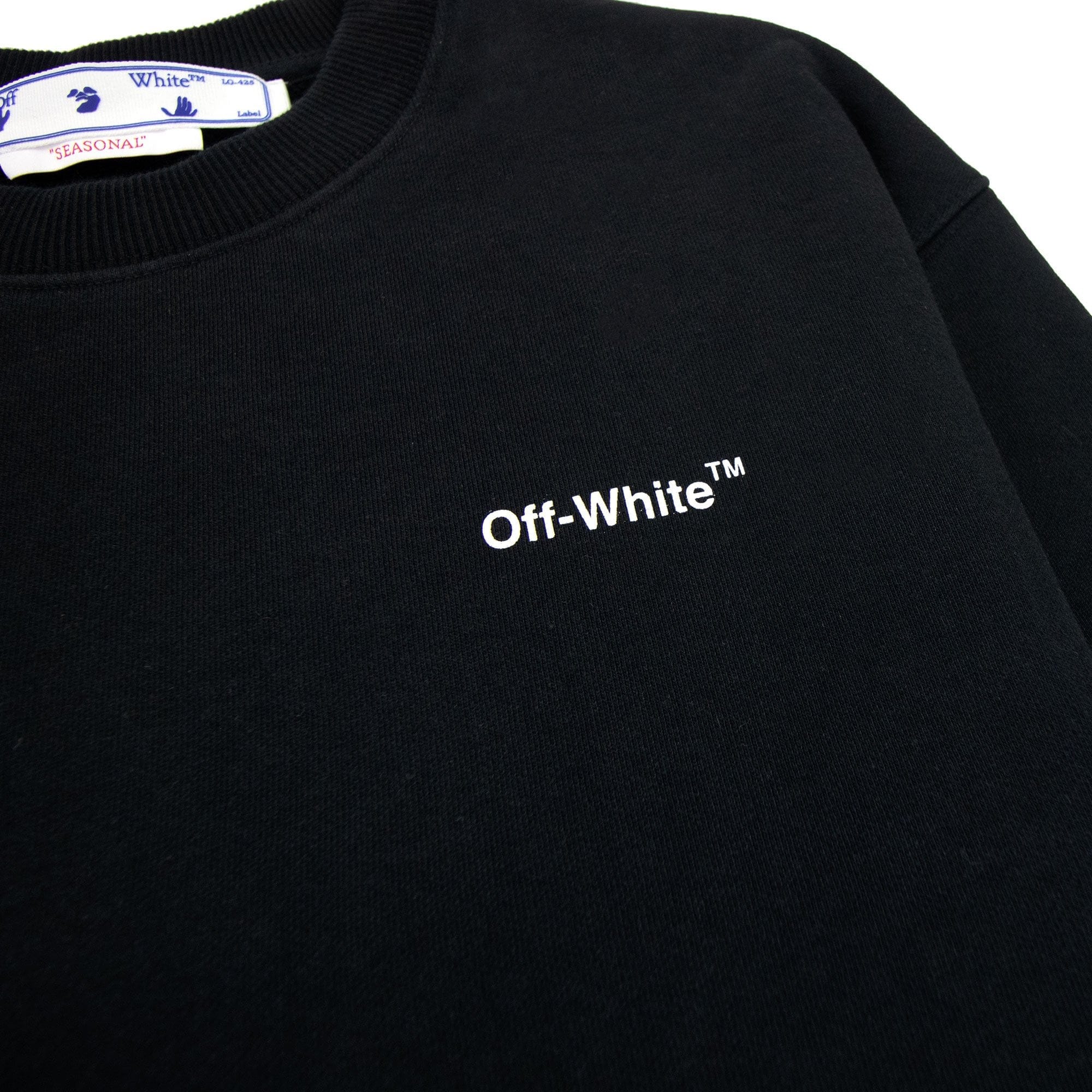 Off White Chain Arrow Slim Crewneck Black