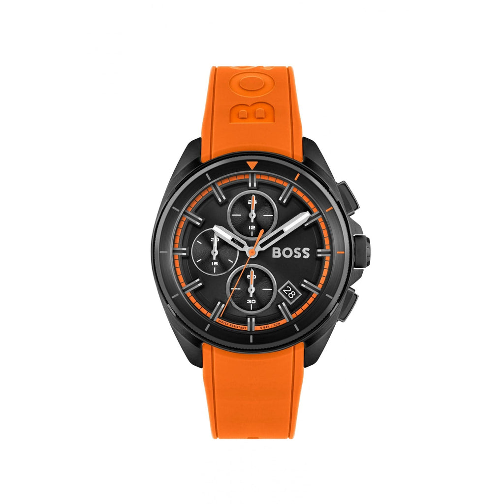 Hugo Boss Volane Rubber Strap Watch Black