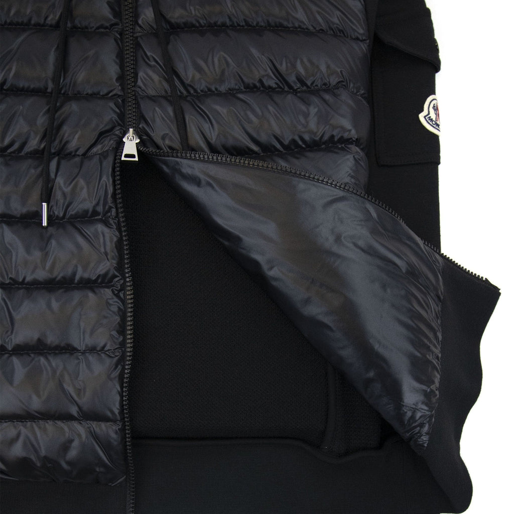 Moncler Women Maglia Hoodied Cardigan Black 999