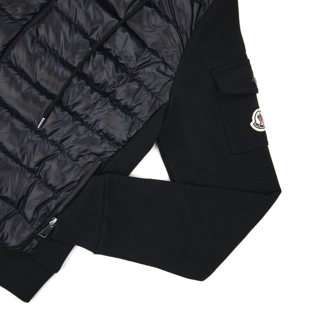 Moncler Women Maglia Hoodied Cardigan Black 999