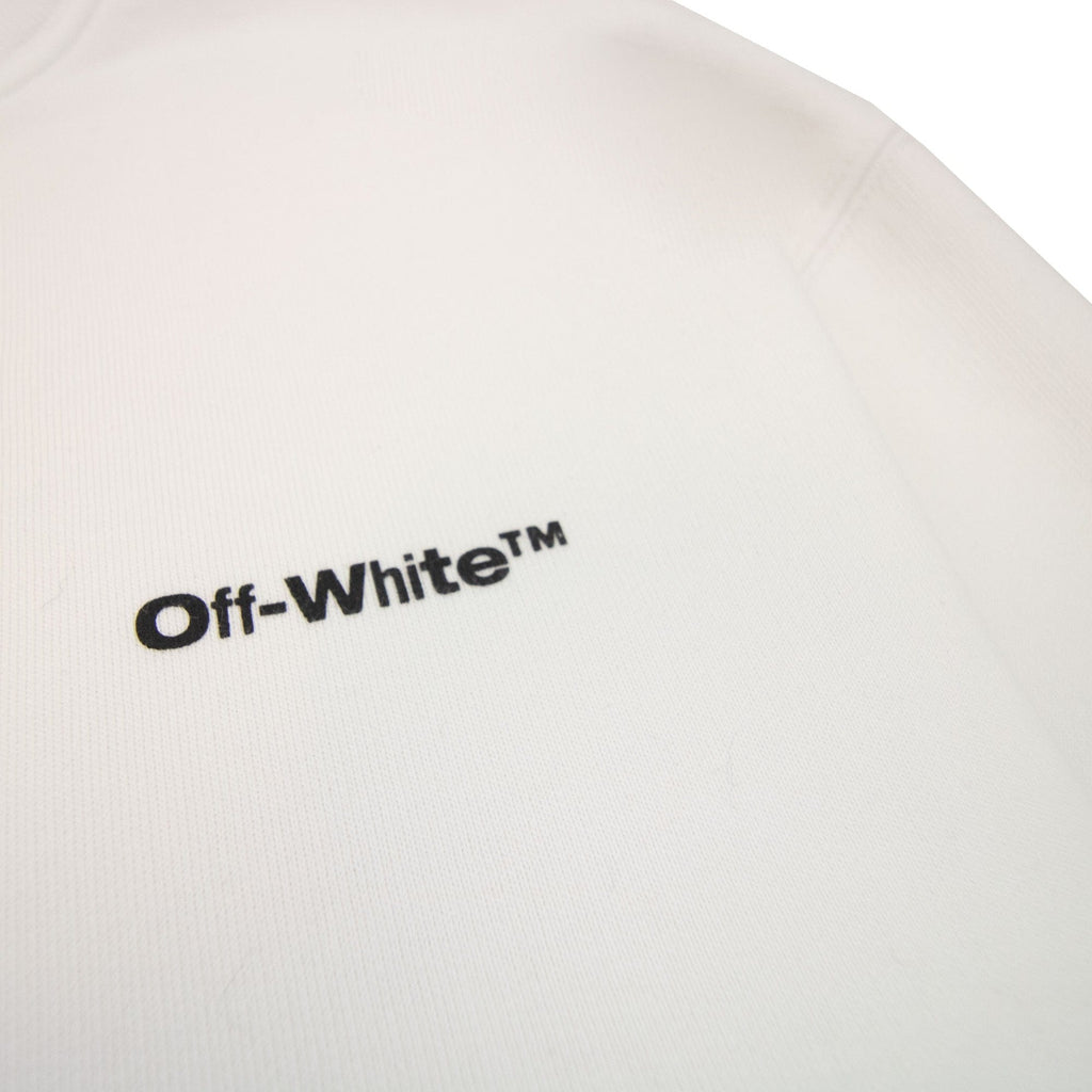 Off White Wave Outline Diag Slim Crewneck White