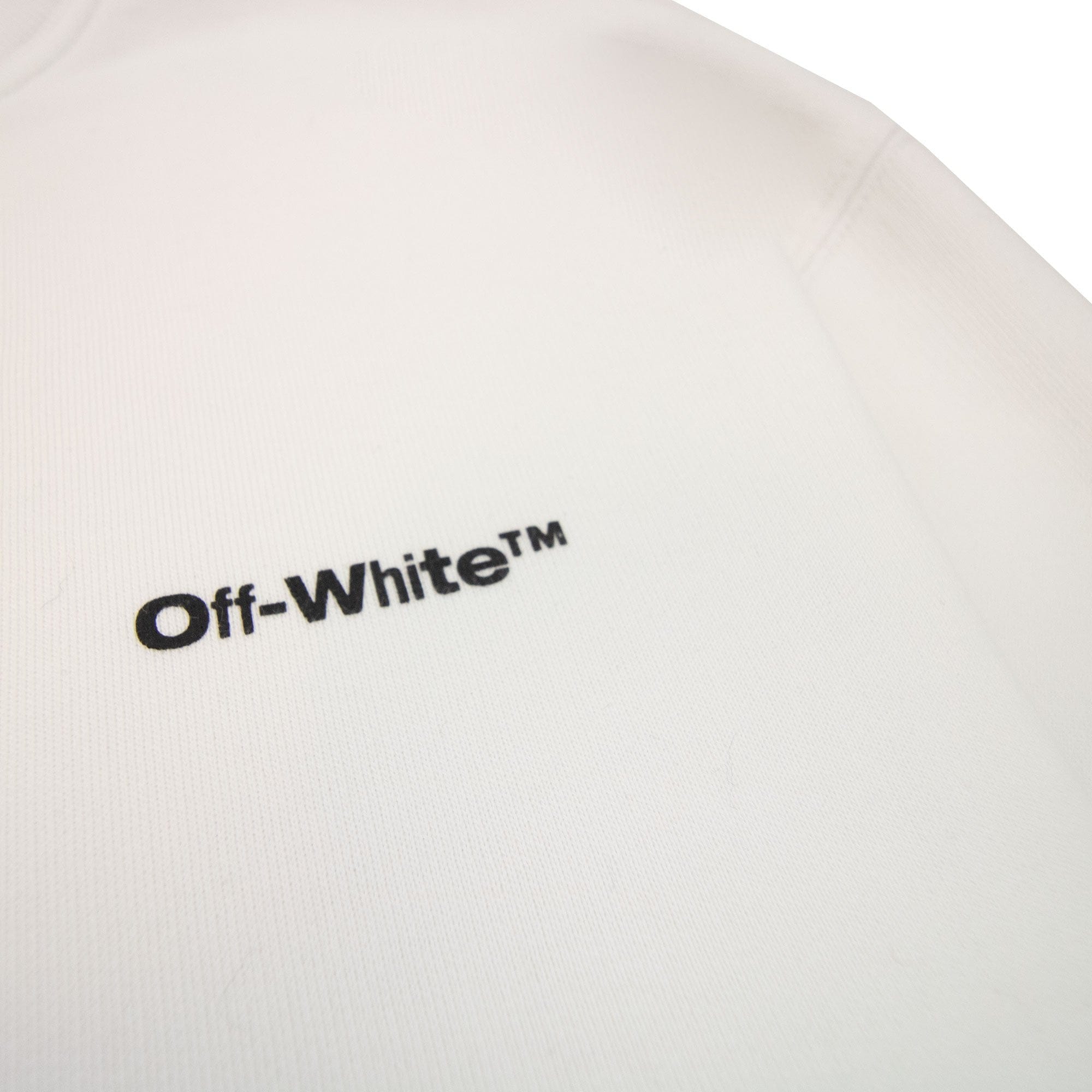 Off White Wave Outline Diag Slim Crewneck White