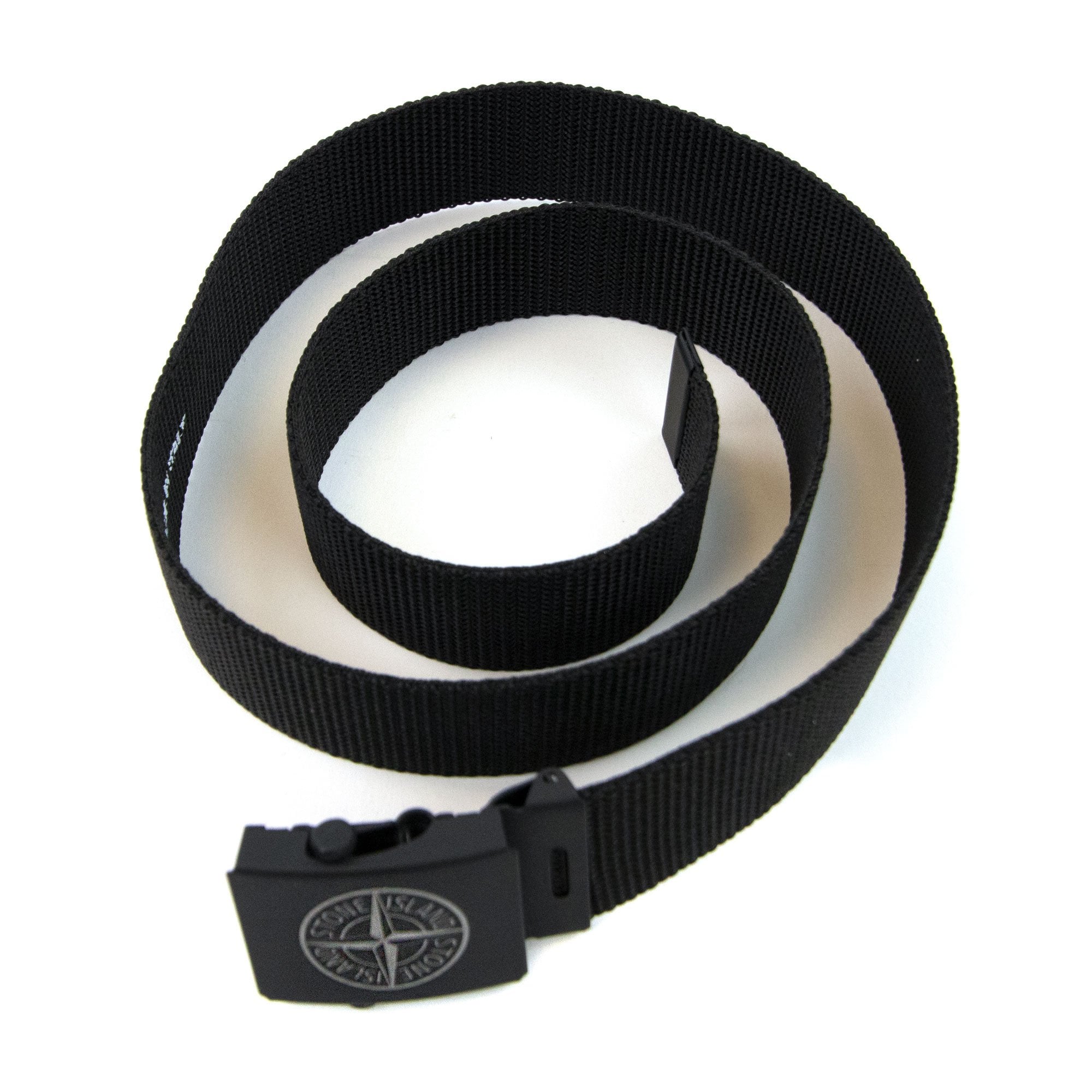 Stone Island Junior 90467 Logo Belt Black V0029