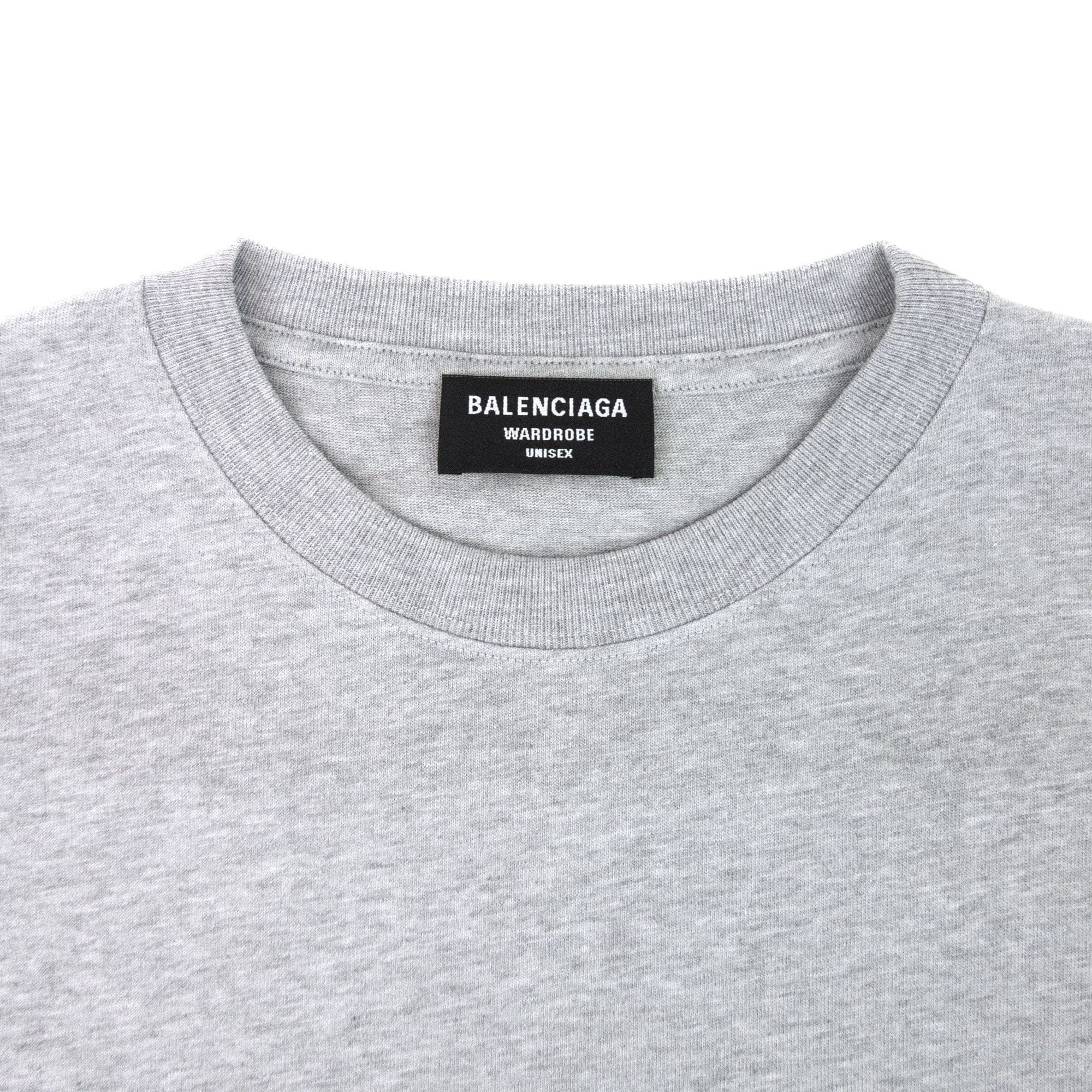Balenciaga Political Campaign Embroidery T-shirt Light Grey
