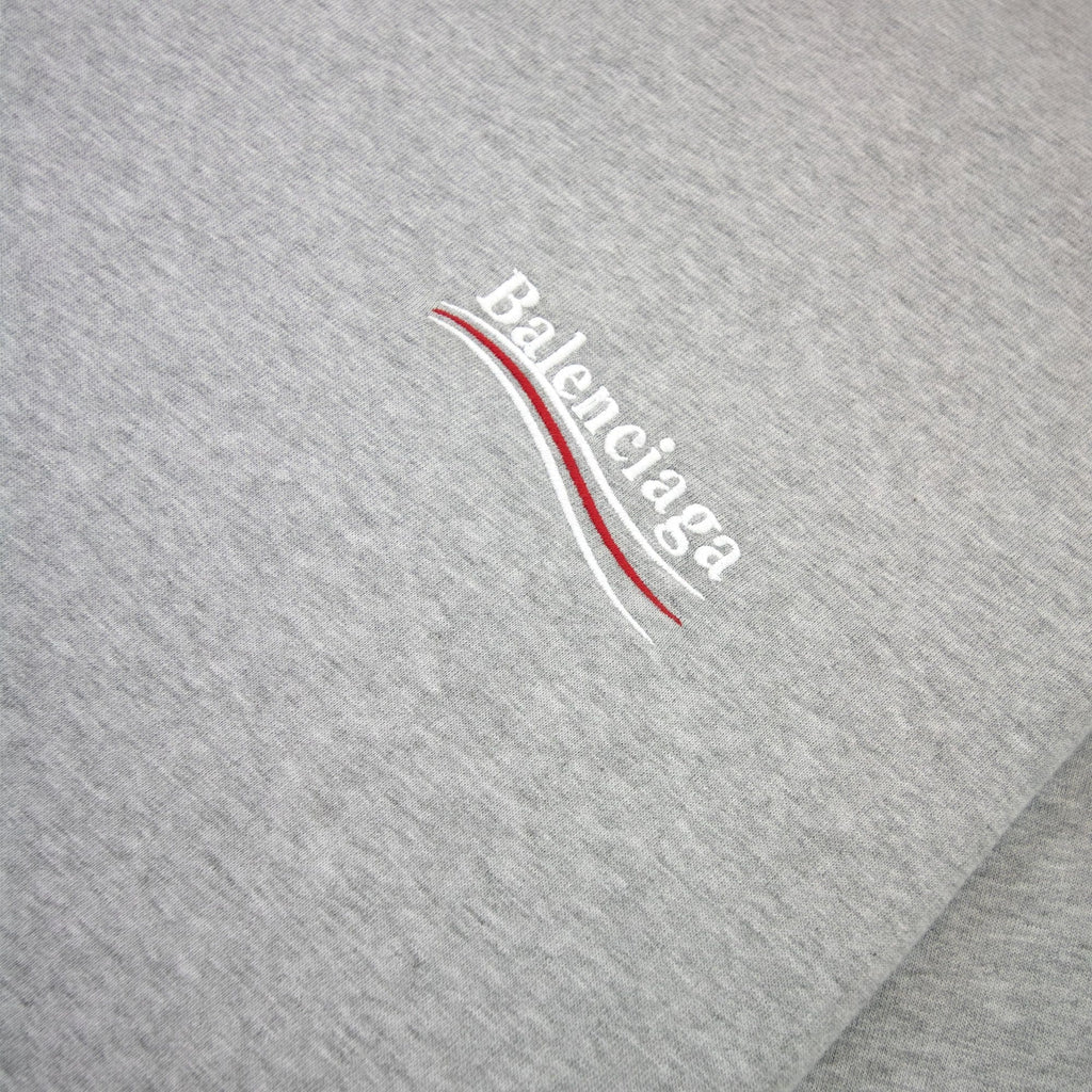 Balenciaga Political Campaign Embroidery T-shirt Light Grey