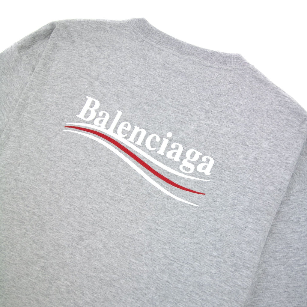 Balenciaga Political Campaign Embroidery T-shirt Light Grey
