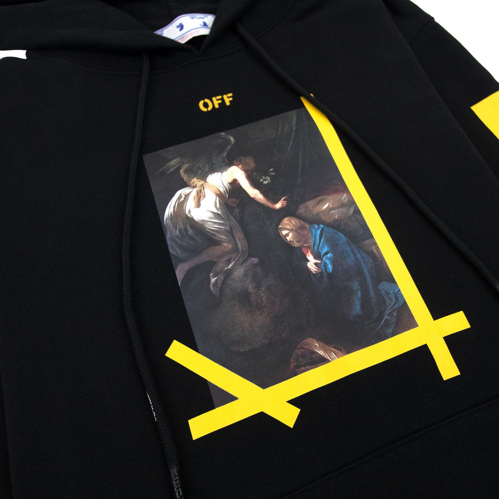 Off White Diagonal Arrow Cara Slim Hoodie Black