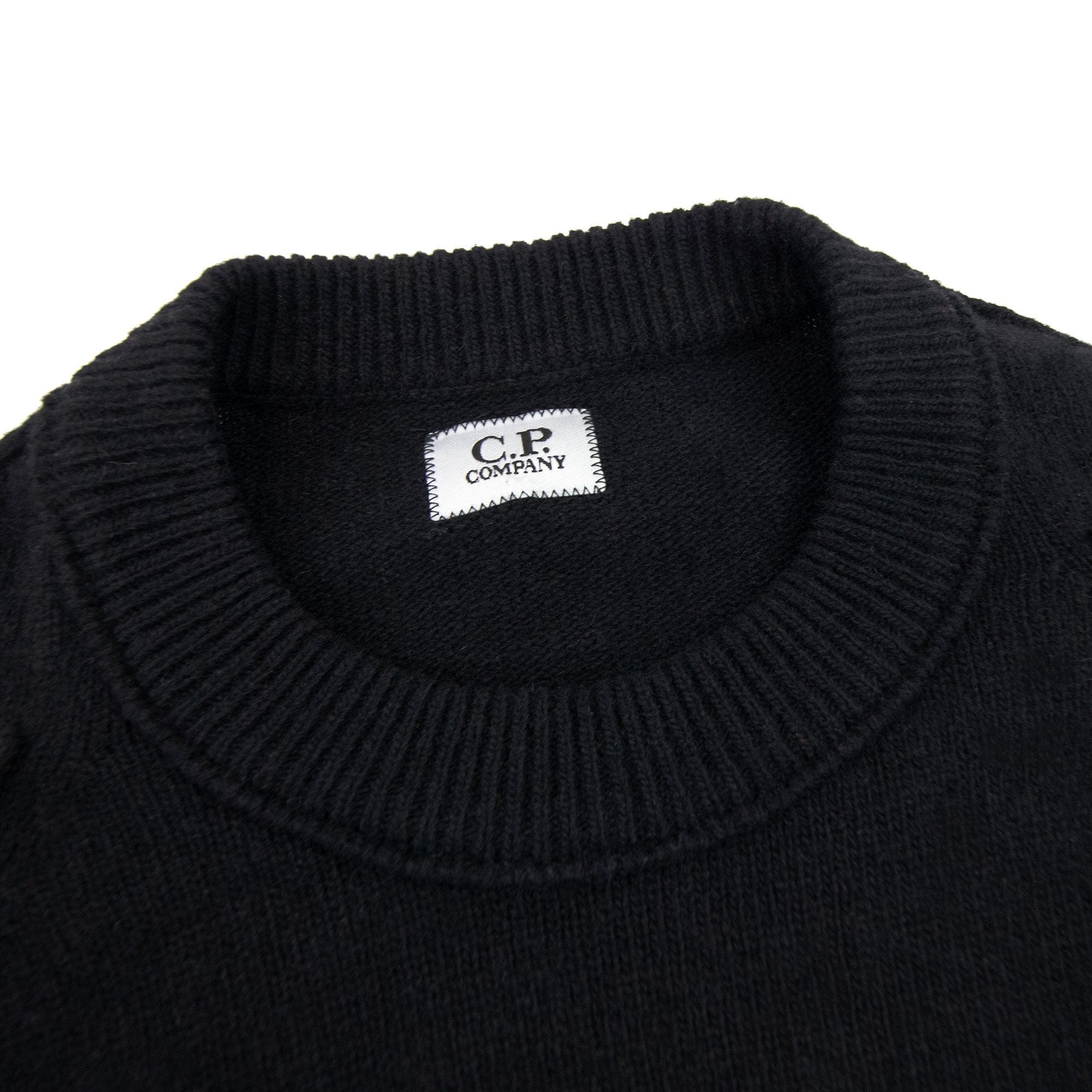 Cp Company Arm Lens Knitted Sweatshirt Black 999