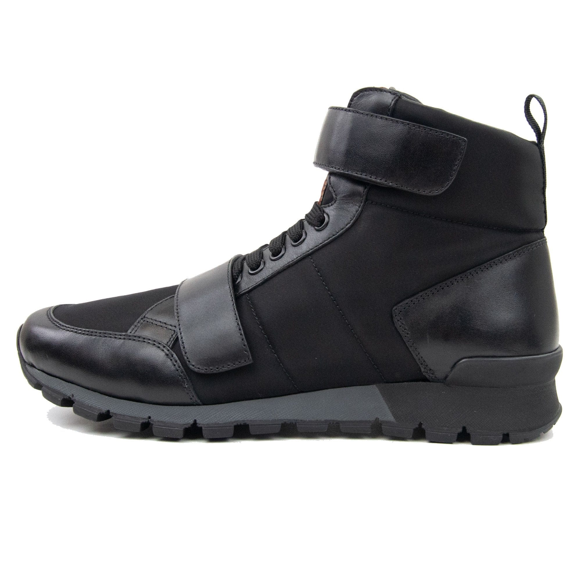 Prada Plume+nylon Ankle Boot Black
