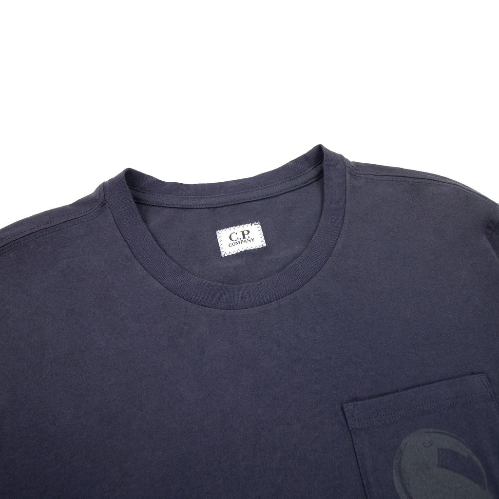 Cp Company Pocket Logo Crewneck T Shirt Navy 888