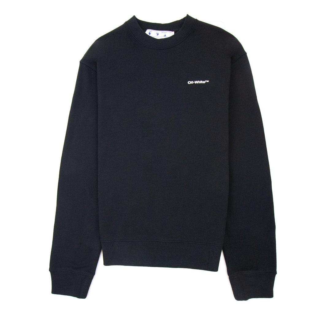 Off White Wave Outline Diag Slim Crewneck Black