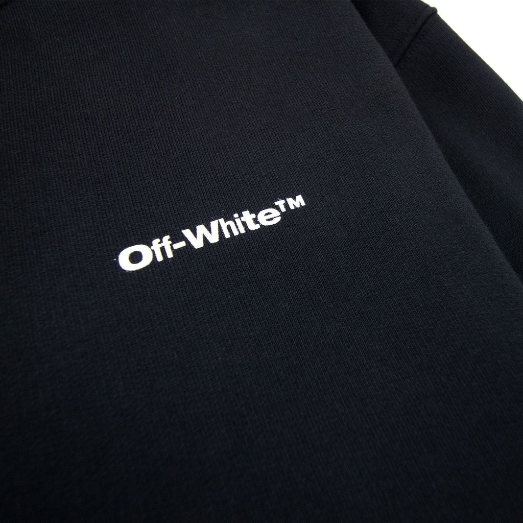 Off White Wave Outline Diag Slim Crewneck Black