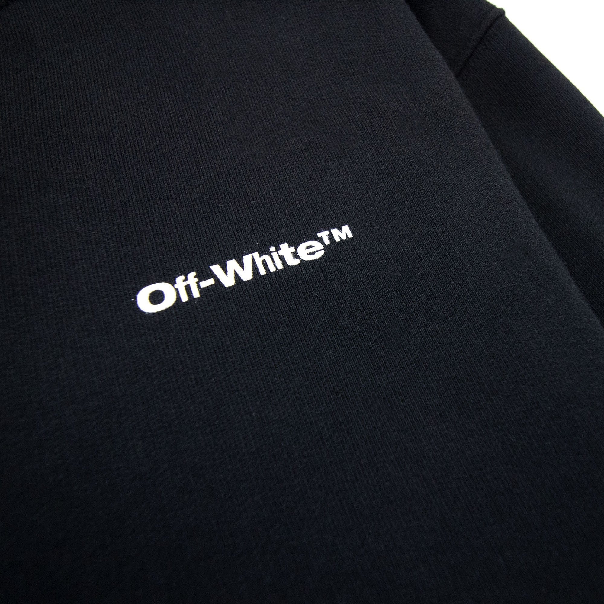 Off White Wave Outline Diag Slim Crewneck Black