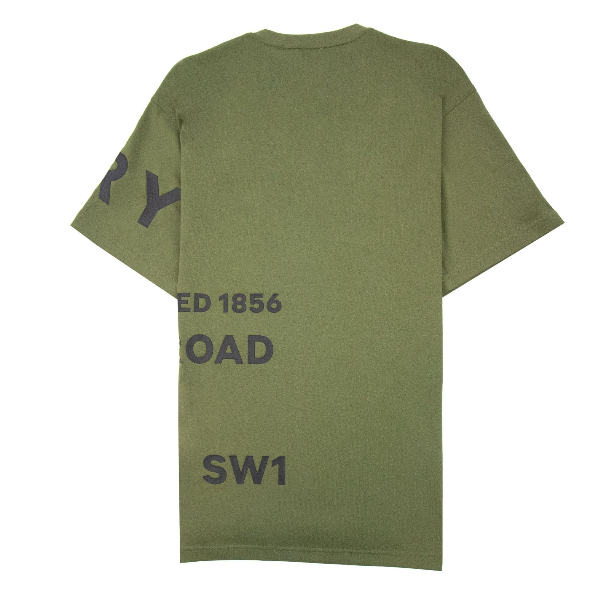 Burberry Horseferry Print Cotton Oversized T-shirt Olive