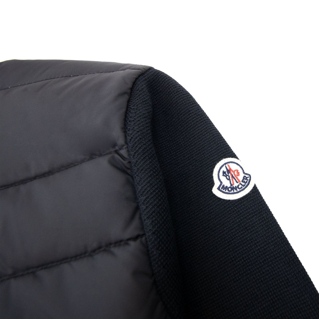 Moncler Padded Wool Cardigan Black