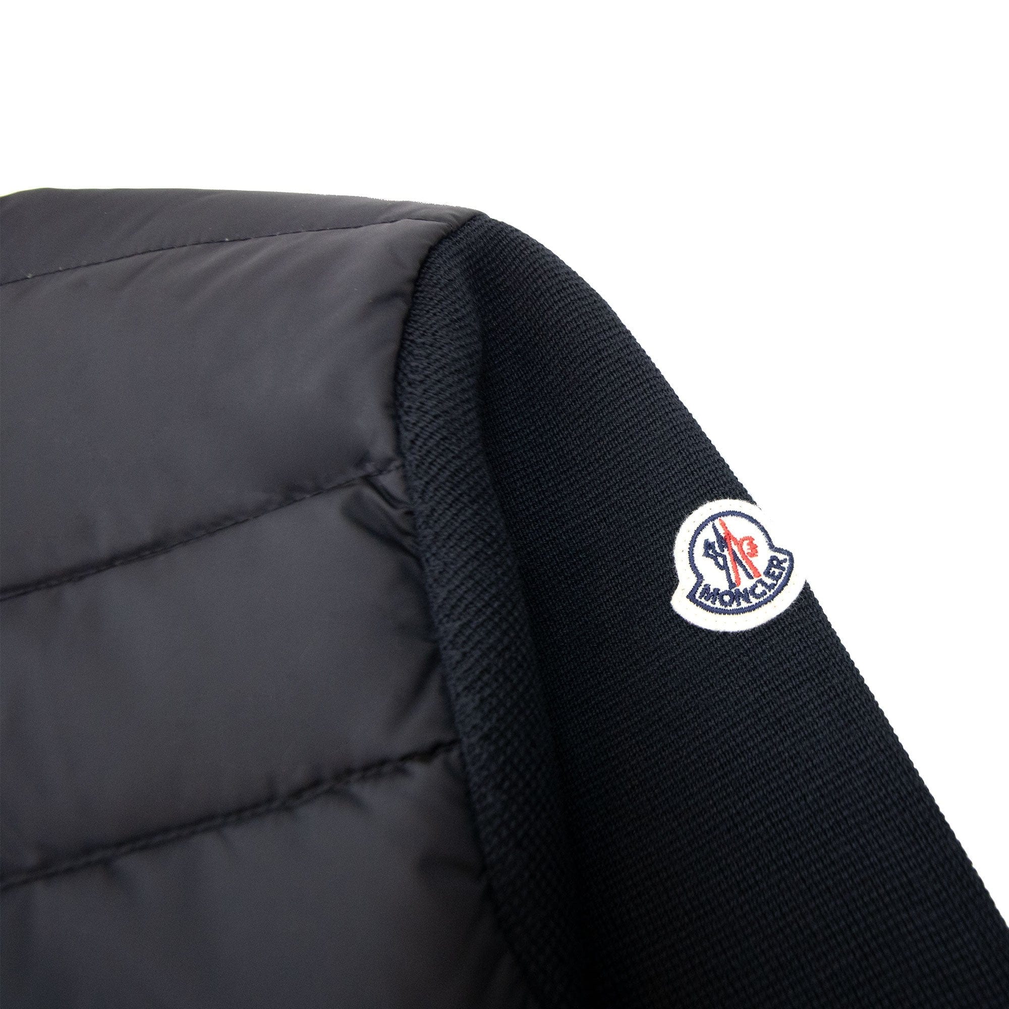 Moncler Padded Wool Cardigan Black