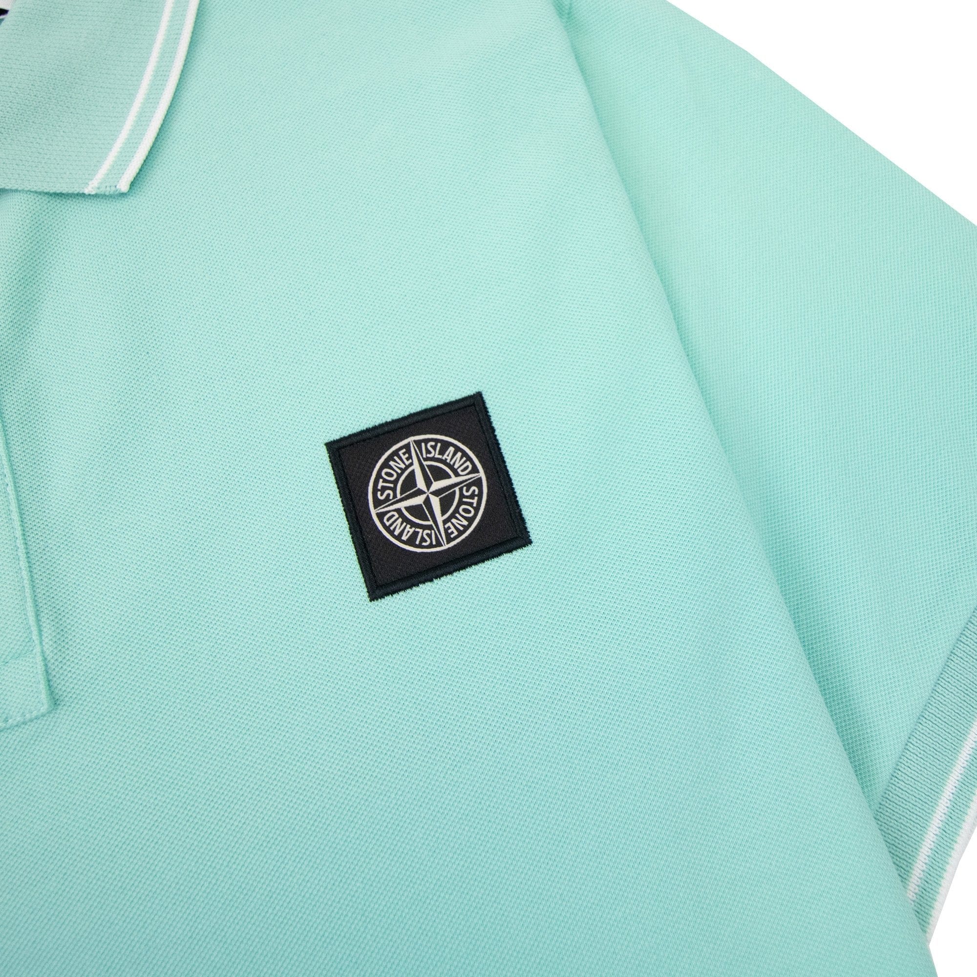 Stone Island 22s18 Slim Fit Polo Shirt Mint Green V0044