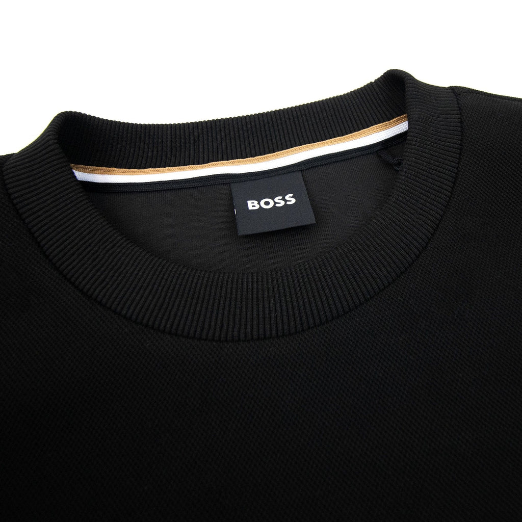 Hugo Boss Stadler 94 Textured Sweatshirt Black 001