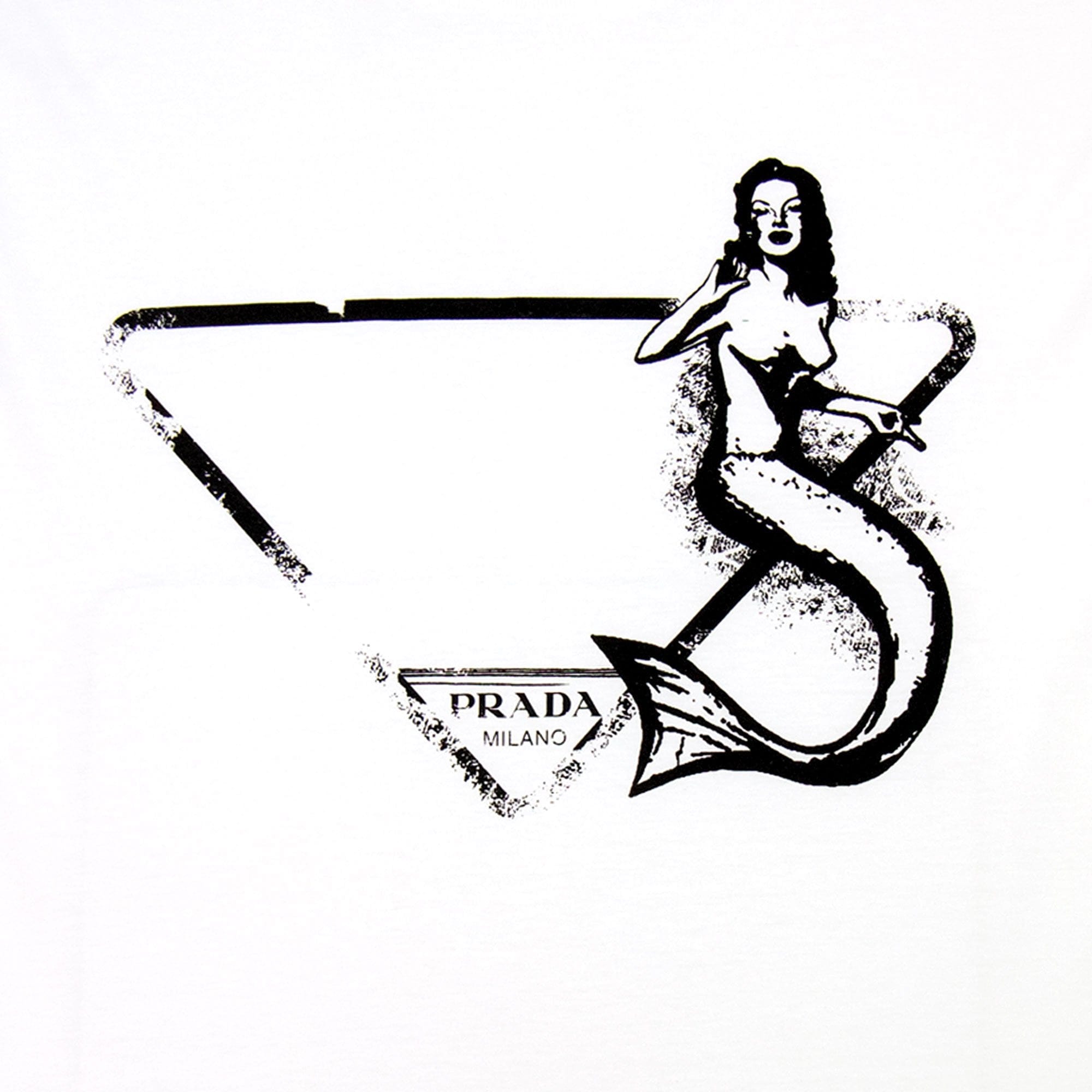 Prada Prada Mermaid Symbol T-shirt White