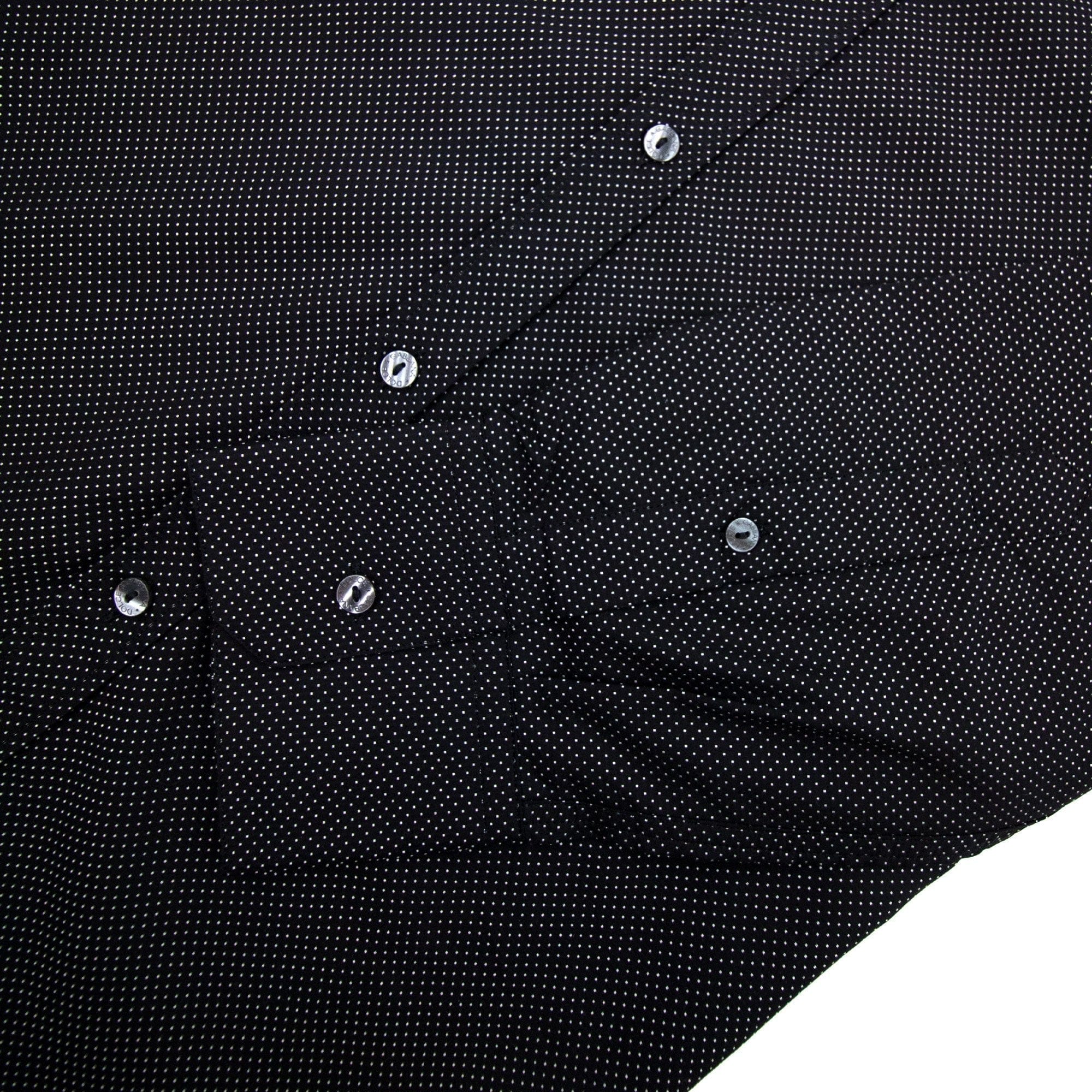 Dolce &amp; Gabbana Gold Polka Dots Shirt Black