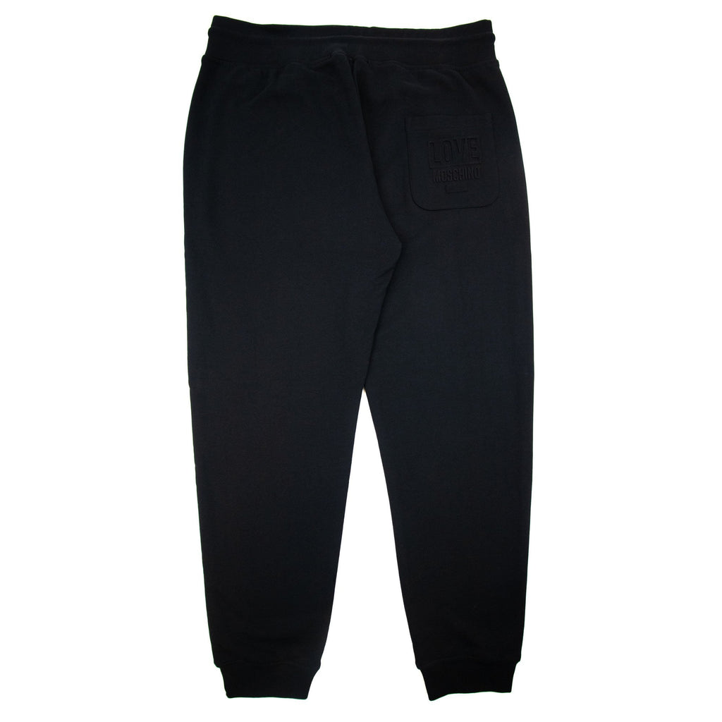 Love Moschino Back Pocket Embossed Logo Tracksuit Pants Black