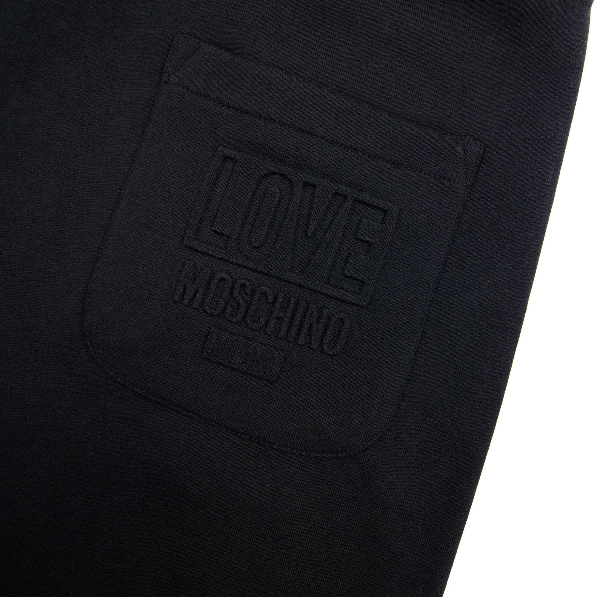 Love Moschino Back Pocket Embossed Logo Tracksuit Pants Black