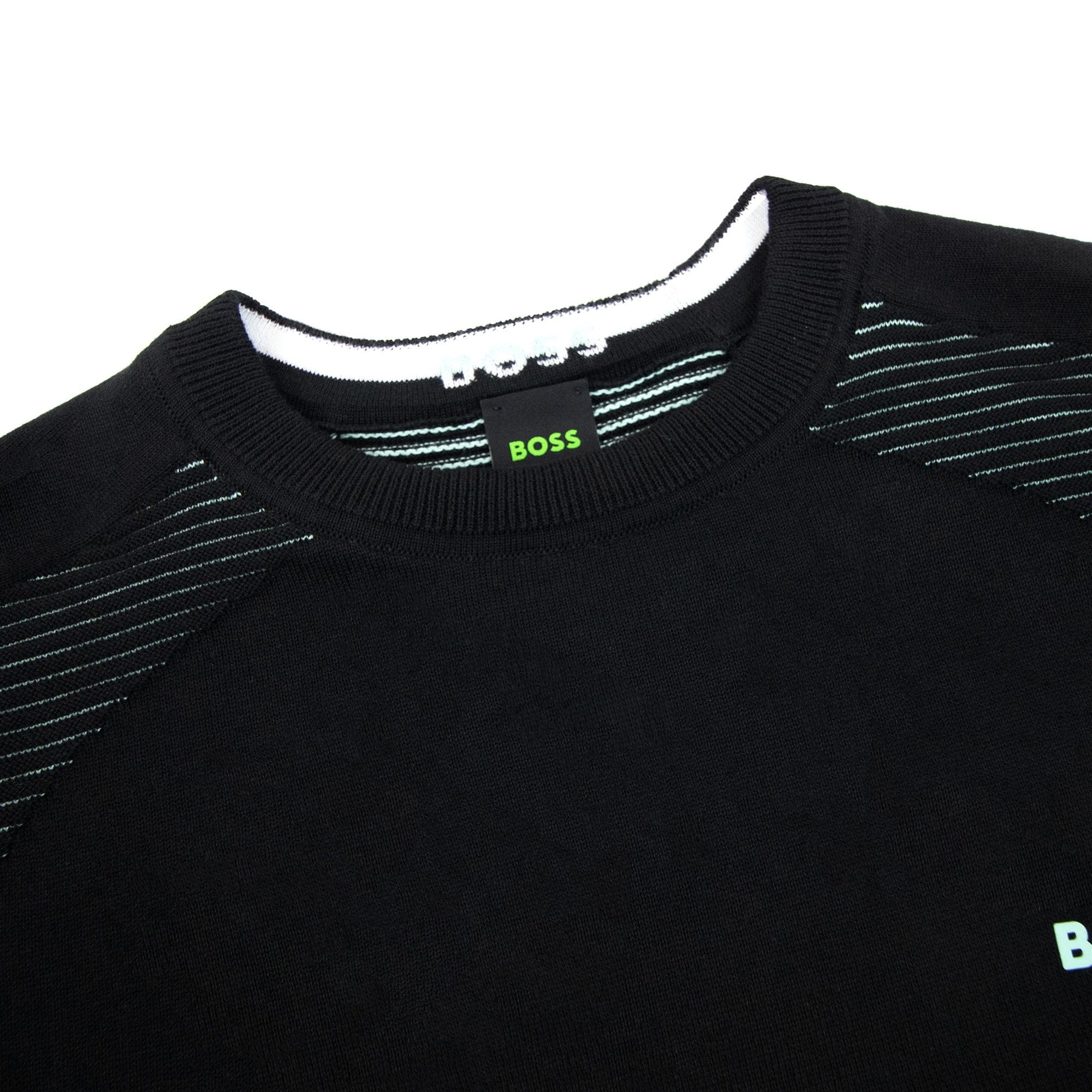 Hugo Boss Ramal Two Tone Stripes Sweater Black 001